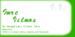 imre vilmos business card